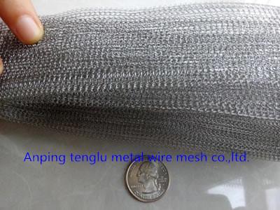 Cable Shielding Security Stainless Steel Knitted Wire Mesh For Gas / Liquid