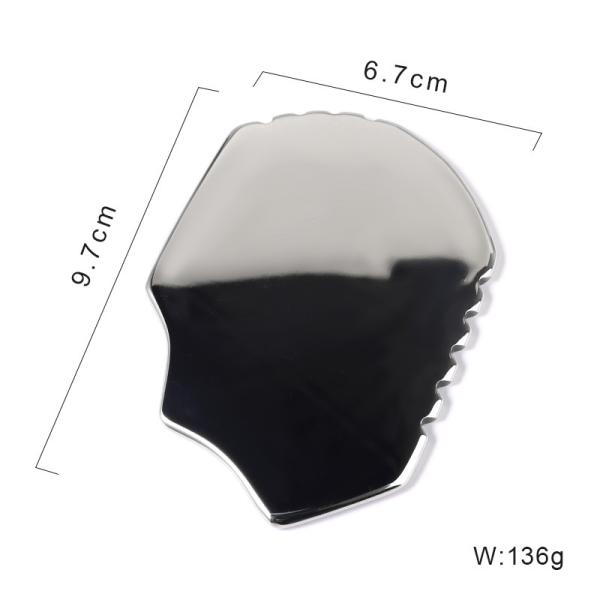 Head Massage Equipment Custom Shape Massager Tools Face Roller Massage Metal Guasha Comb 304 Stainless Steel Guasha Comb