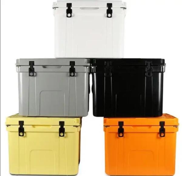 55 Quart  Best Sell Ice Box 4 Wheel Premium Wheeled Cooler Foam Insulation Foldable Backrest Seat Chilly Chest