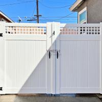 6ft White PVC Privacy Fence for Garden and House