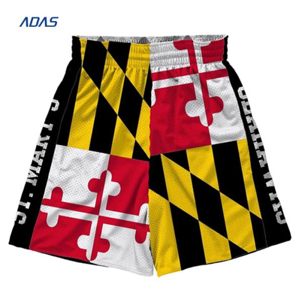160g Sublimated Mesh Shorts For Women'S Fitness Running Quick Drying Spandex Polyester