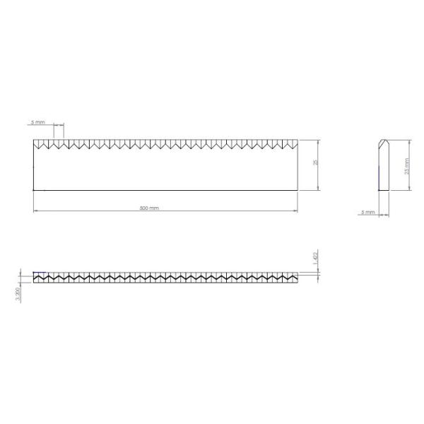 Industrial Packaging Knife Precision 160mm*25mm*5mm Flow wrappers
