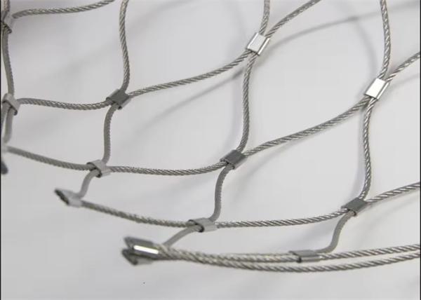 Ferrule Type 100 Meter Length Stainless Steel Wire Rope Mesh For Fall Protection