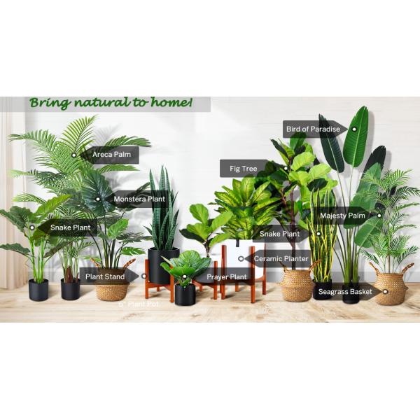 Fake Colocasia Esculenta, Plastic variegata artificial Taro, Subtropics Faux Swiss Cheese Plant For Home Garden Office