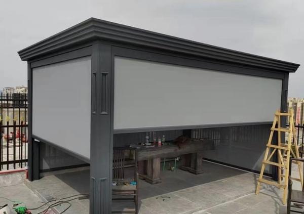 Villa outdoor terrace garden aluminum alloy awning electric blinds rolling shutters light-emitting diode light pergola