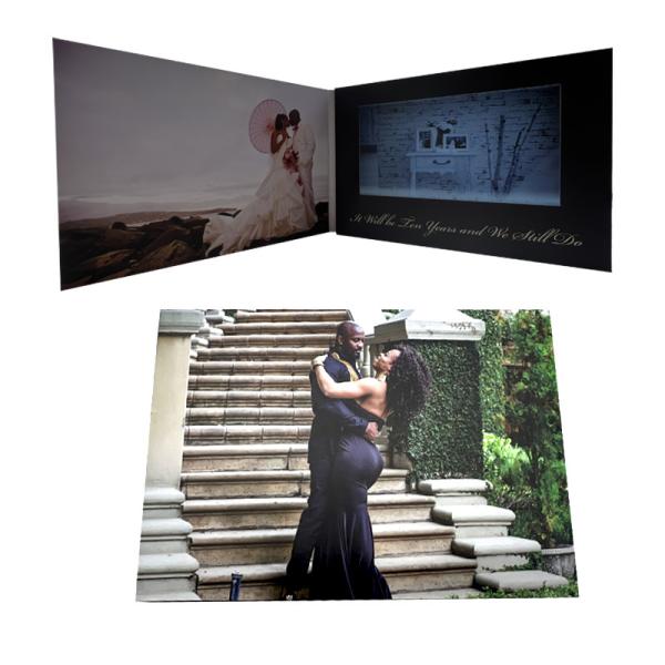 Cartão video personalizado do casamento do livro de Digitas MEMÓRIAS video do folheto do presente de um IPS lcd de 7 polegadas