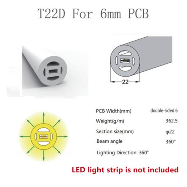 Нейтральный белый 120 светодиодов / м Прохладный белый светодиодный неоновый флекс IP65 водонепроницаемый постоянный ток 12В 6x12 мм Полный комплект