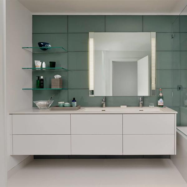 Matte White Plain Melamine Sink Bathroom Vanity Units Ceramic Basin Drawer Handless