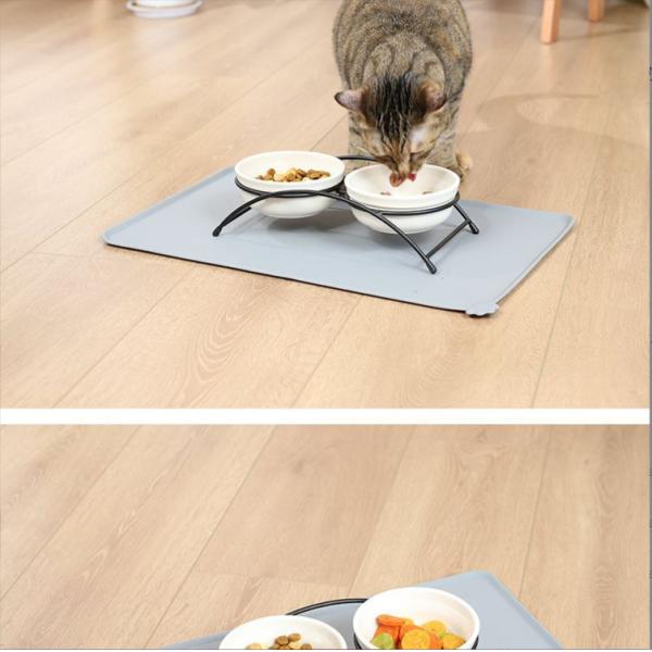 Modern Style Waterproof Non Slip Silicone Dog Pet Feeding Mat for Custom Requirements