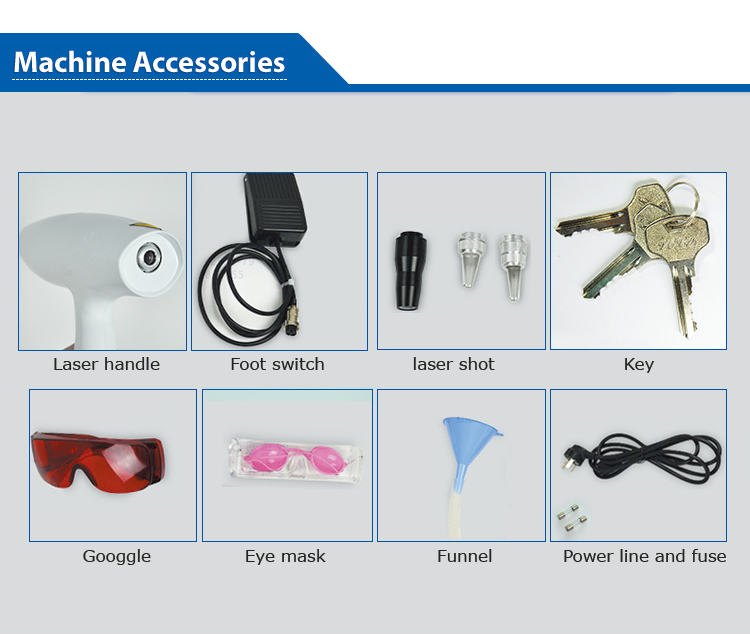 Q Switched Portable ND YAG Laser Tattoo Pigment Removal Skin Rejuvenation Equipment