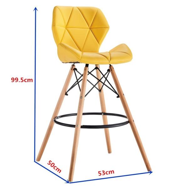 Modern leisure dessert shop dining chair business negotiation clear bar chair high stool coffee shop Nordic simple chair