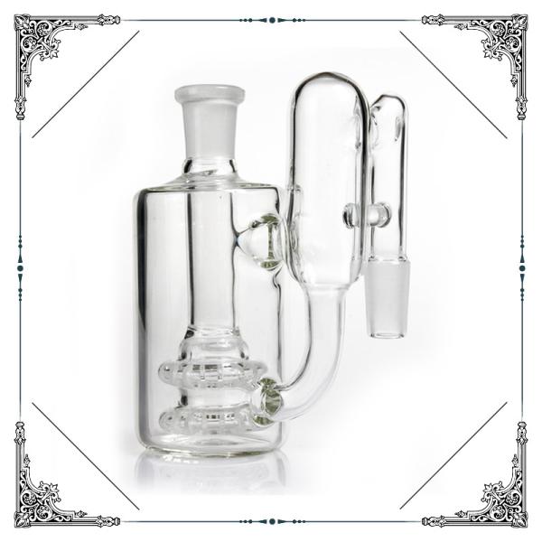 Recycler Dropdown Glass Ashcatchers  14.4mm 18.8mm Joint Double Showerheads Perc