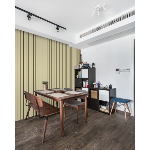 Waterproof Elastic IXPE PVC Grille Panel Wood Grain For School Decor