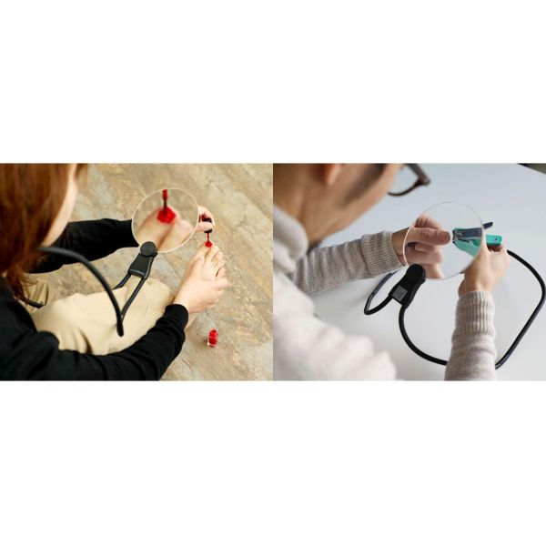 Free 2-in-1 (neck/table) Magnifying Glass 20X Magnifying Mirror with Light