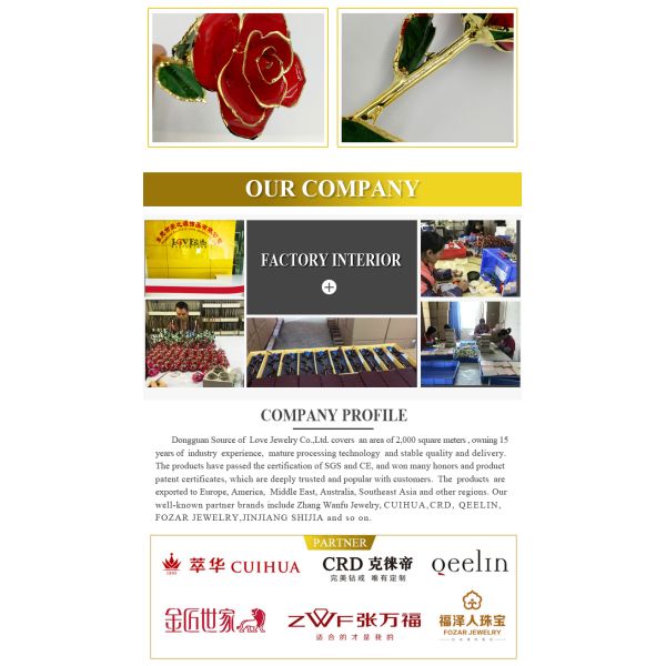 Half-blooming  24k Gold Dipped Red  Rose With  Gift Box Forever Gold Rose for Valentine's Day  Gifts