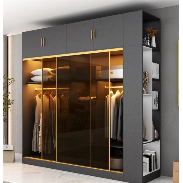 Modern Wooden Cabinet Sliding Door Bedroom Closet Wardrobe with E1 Manufactured Wood