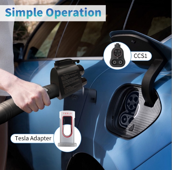 500V-1000V 400A NACS суперкомпрессор к адаптеру CCS1 EV