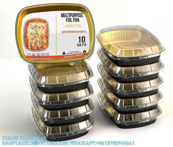 161mm Diameter 320ml Disposable Foil Trays Food Containers Smooth Wall Aluminium Foil 750ml Gold Aluminum Takeaway