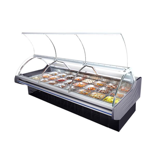 Commercial Deli Display Refrigerator With Sliding / Flip Glass Doors