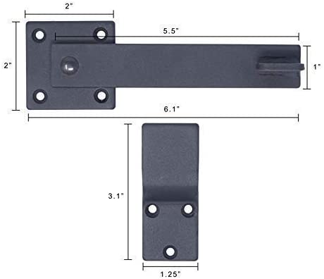9 * 12 pulgadas Black Matte Deadbolt para cercas de madera operación suave y sin esfuerzo