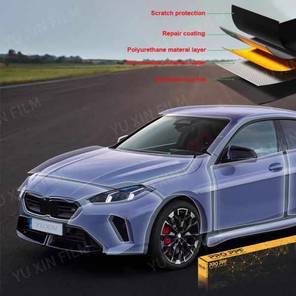 165 Micron Thick UV Proof Car Clear PPF Auto Paint Protection Film 5 Years Warranty