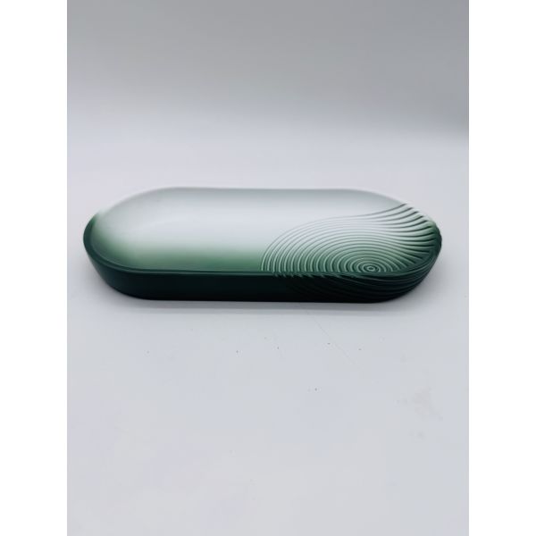 Ombre green polyresin bathroom set resin hand soap bottle bath kit household item tumbler soap dish bowl brush