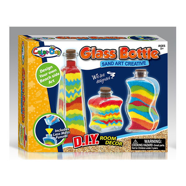 Colorful Glitter Sand Arts And Crafts Toys For Kids Age 5 W / 4 Bottles