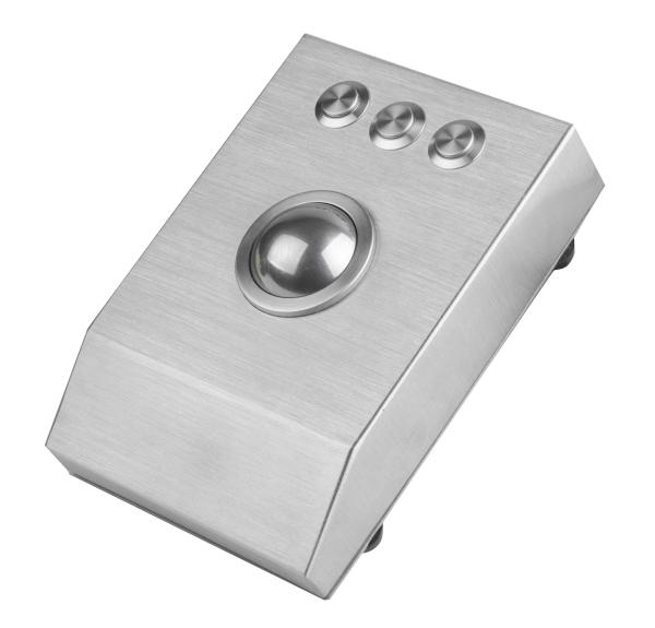 Trackball de aço inoxidável do laser do desktop 38mm do metal áspero com definição de 1200 DPI