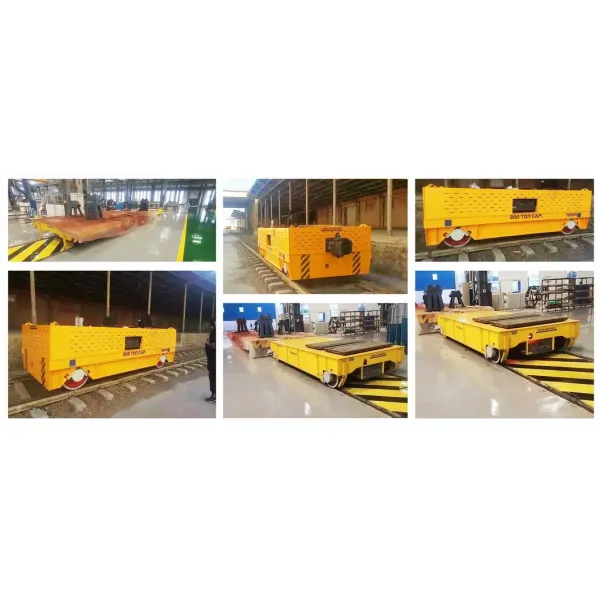20t Motorized Transfer Cart For Handling Material Rail Trolley Handling Railer