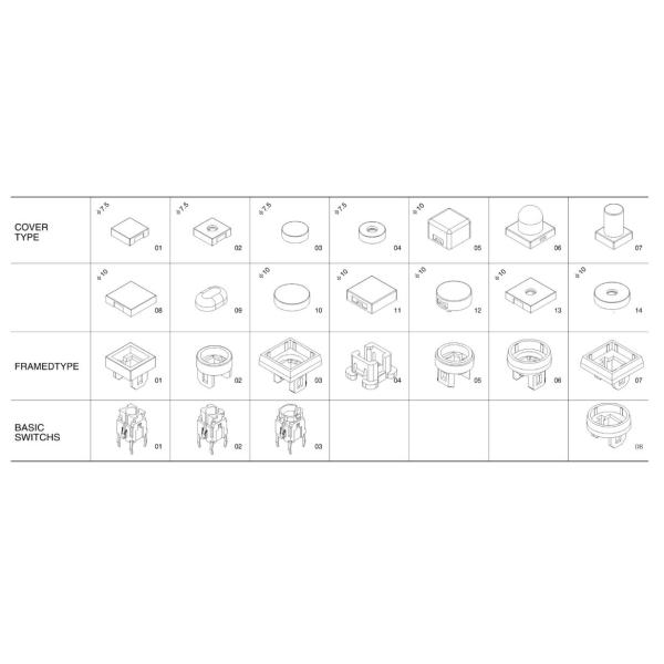 Force Button Down 12v Illuminated Tact Switch Flat Shaped For Digital Products