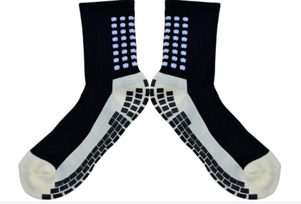 Custom color knitted Cotton team Sports Anti Slip Socks for men