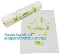 La nourriture plate congelée transparente compostable qui respecte l'environnement de LDPE met en sac sur le petit pain, sac en plastique biodégradable Composta de nourriture de T-shirt