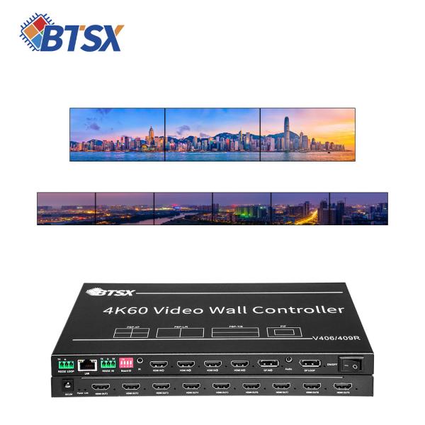 4K60 Video Wall Controller with Full Screen Rotation and Infrared Remote Control RS232 Multi-screen Processor
