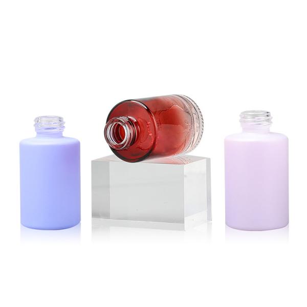 30ml 20ml Custom color skincare packaging  lotion glass bottle pump wholesale