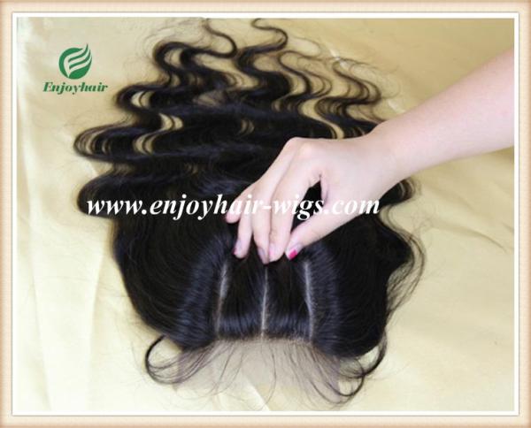 Lace top closure 4''x4'' ,brazilian virgin hair natural color body wave 10''-24''length