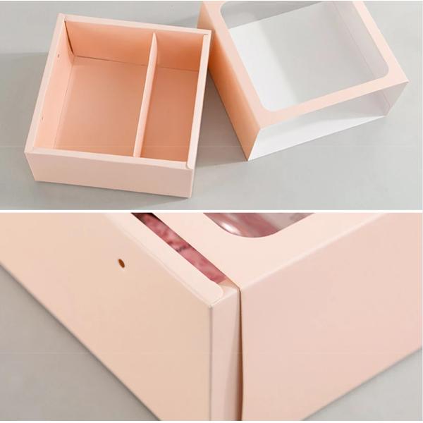 Elegant Paper Packaging Boxes for Square Flower Bouquet Gift Elegant