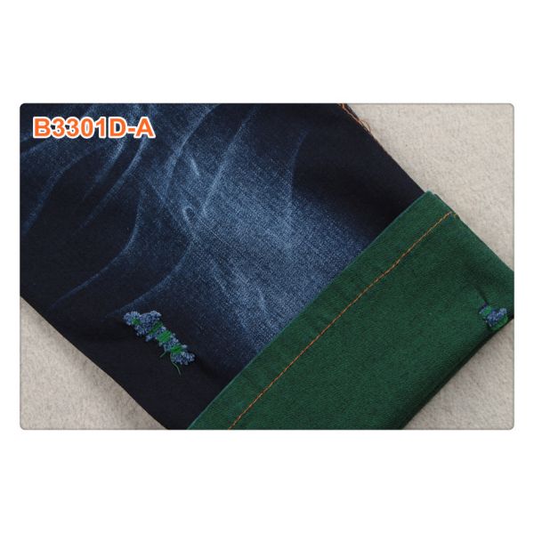 Green Backside Cotton Viscose Spandex Denim Fabric for Man Jean