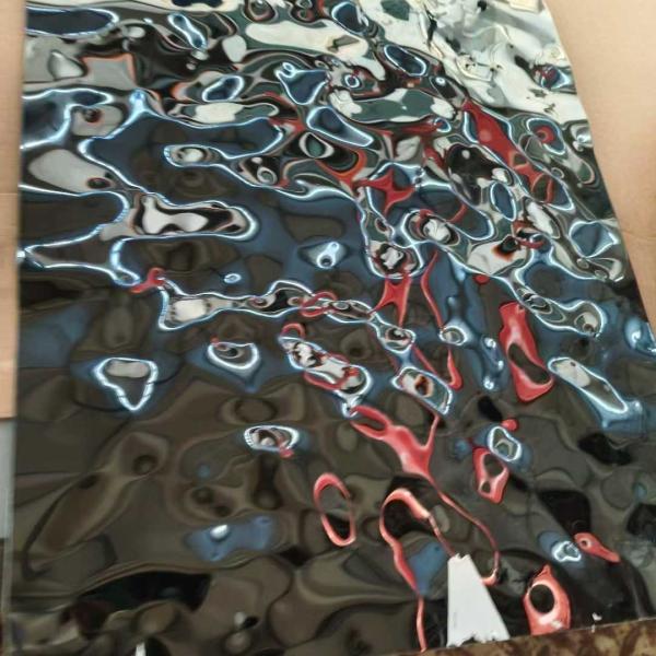 304 201 Middle Wave Mirror Water Ripple Stainless Steel Decorative Panel 0.5*1219*3048MM
