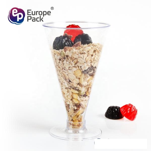 Cocktail one time goblet shape plastic acrylic cup with custom color