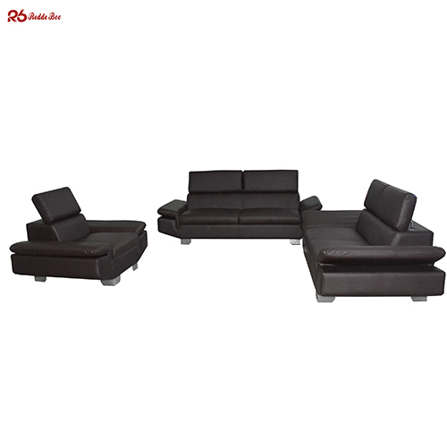 Detachable Double Stitched Leather Sofa Furniture For Living Room ODM