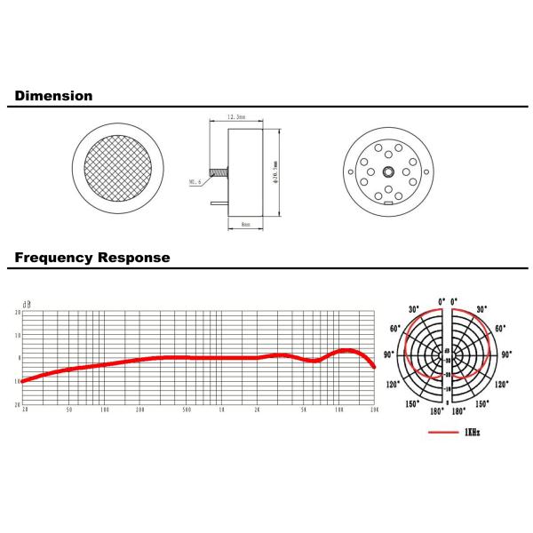797 Audio CY020  20mm Electret Condenser Microphone Electret Capsule 3um Mylar, Gold-plated Noise Reduction High Sensitivity