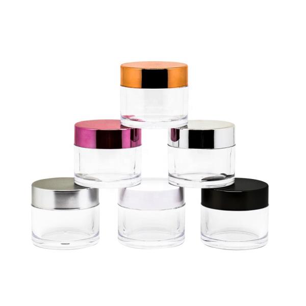Acrylic Powder Jar Purple for Acrylic Dipping Powder Custom Logo Empty Jars and Tube for Cosmetics Products Plastic Pot Cosmetic