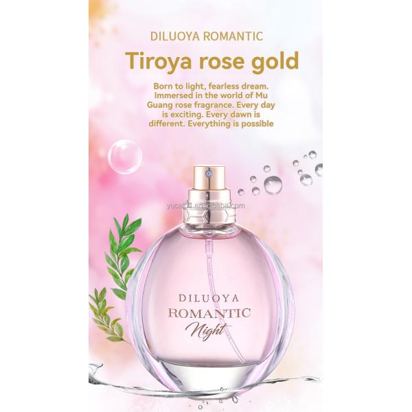 Floral Fragrance Family Long-lasting Natural Fresh 50ml Rose Perfume Spray for Women