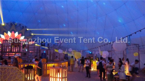White PVC Giant Geodesic Dome Frame , UV Resistant Geodesic Dome Garden For Party