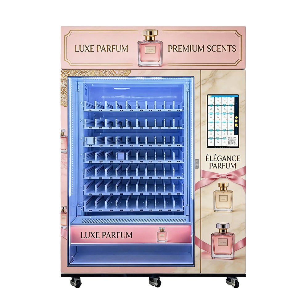Large-Capacity Perfume Vending Machine With Conveyor Belt Elevator — Smart