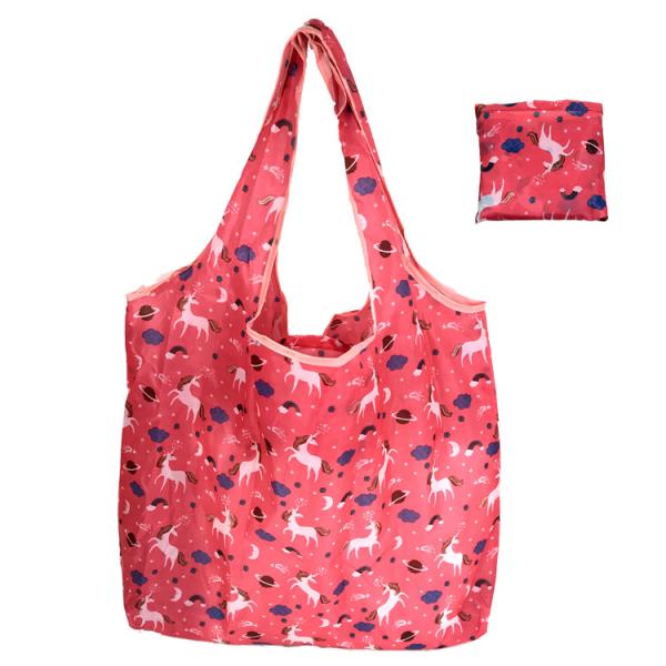 Amazon hot selling Reusable Grocery Tote Bags Eco Friendly handbags Large Heavy Duty Machine Washable Ripstop Nylon bag