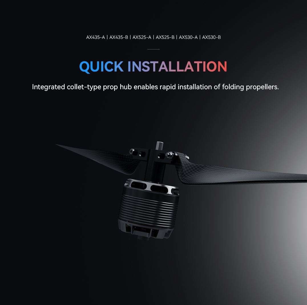 T-MOTOR AX525-A KV250 Brushless Outrunner Thrust 10kg 2250W BLDC Motor for Fixed Wing UAV