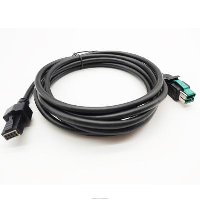 12V 24V Powered USB Printer Cable 12V To 2X48P 1M-5M UL20276