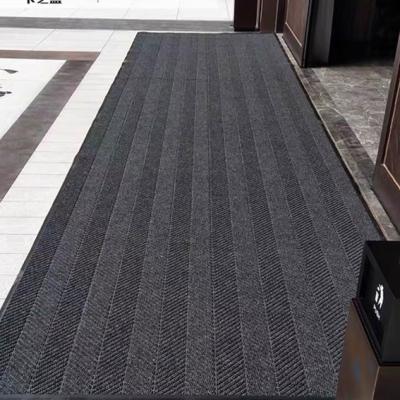 Black PPT PET Commercial Entrance Mats 180x1800cm Floor Mats That Hold Water
