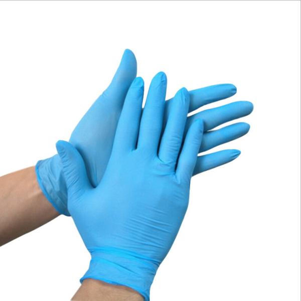 Nitrile Disposable Medical Gloves High Elasticity Safe Without Side Effect